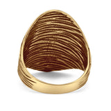  Oxidized Textured Cocktail Ring