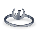 Moon & Cat Ring