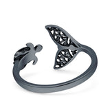 Whale Tail & Sea Turtle Ring