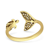 Whale Tail & Sea Turtle Ring