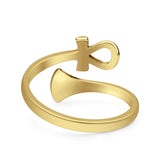 Ankh & Lotus Flower Ring