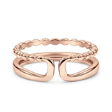 Double Beaded Band Ring