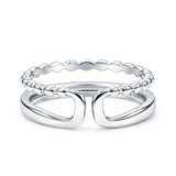 Double Beaded Band Ring