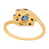 Art Deco Oval Natural Stone Swirl Ring