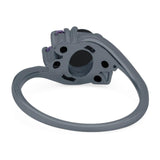 Art Deco Oval Natural Stone Swirl Ring