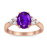 Vintage Style Oval Natural Stone Ring 