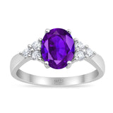 Vintage Style Oval Natural Stone Ring 