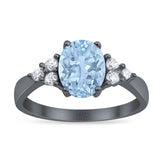 Vintage Style Oval Natural Stone Ring 