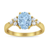 Vintage Style Oval Natural Stone Ring 