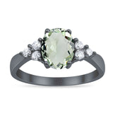 Vintage Style Oval Natural Stone Ring 