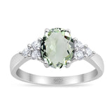 Vintage Style Oval Natural Stone Ring 