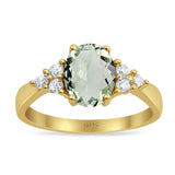 Vintage Style Oval Natural Stone Ring 