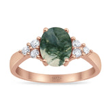 Vintage Style Oval Natural Stone Ring 