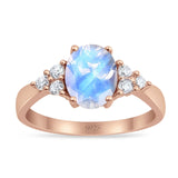 Vintage Style Oval Natural Stone Ring 