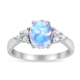 Vintage Style Oval Natural Stone Ring 