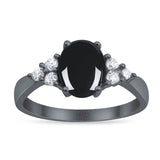 Vintage Style Oval Natural Stone Ring 