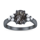 Vintage Style Oval Natural Stone Ring 