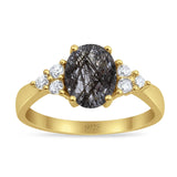 Vintage Style Oval Natural Stone Ring 