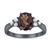 Vintage Style Oval Natural Stone Ring 