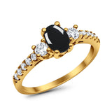 Three Stone Oval Natural Stone Trellis Ring