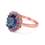 Art Deco Oval Natural Stone Ring