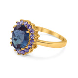Art Deco Oval Natural Stone Ring