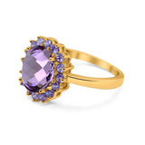 Art Deco Oval Natural Stone Ring