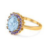 Art Deco Oval Natural Stone Ring