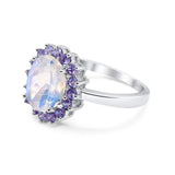 Art Deco Oval Natural Stone Ring