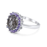 Art Deco Oval Natural Stone Ring