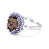 Art Deco Oval Natural Stone Ring