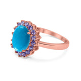 Art Deco Oval Natural Stone Ring