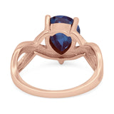 Pear Teardrop Natural Stone Infinity Ring