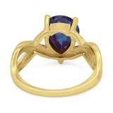 Pear Teardrop Natural Stone Infinity Ring