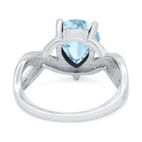 Pear Teardrop Natural Stone Infinity Ring