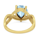 Pear Teardrop Natural Stone Infinity Ring