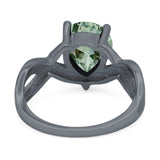 Pear Teardrop Natural Stone Infinity Ring