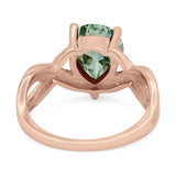Pear Teardrop Natural Stone Infinity Ring