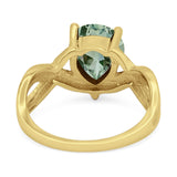 Pear Teardrop Natural Stone Infinity Ring