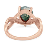 Pear Teardrop Natural Stone Infinity Ring