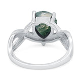 Pear Teardrop Natural Stone Infinity Ring