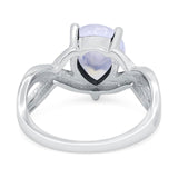 Pear Teardrop Natural Stone Infinity Ring