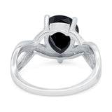 Pear Teardrop Natural Stone Infinity Ring