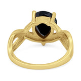 Pear Teardrop Natural Stone Infinity Ring