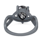 Pear Teardrop Natural Stone Infinity Ring