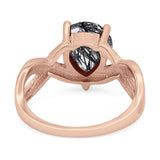 Pear Teardrop Natural Stone Infinity Ring