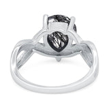 Pear Teardrop Natural Stone Infinity Ring