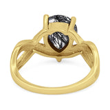 Pear Teardrop Natural Stone Infinity Ring