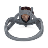 Pear Teardrop Natural Stone Infinity Ring