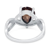 Pear Teardrop Natural Stone Infinity Ring